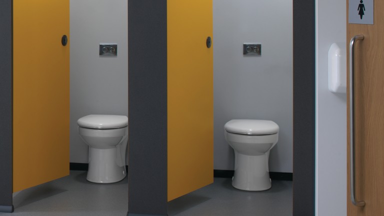 Twyford Sola back-to-wall WC solutions for the education sector