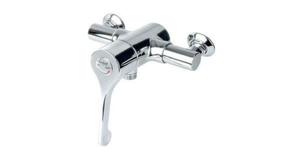 Sola shower tap, single-lever thermostatic mixer, bottom outlet Sola shower tap, single-lever thermostatic mixer, bottom outlet